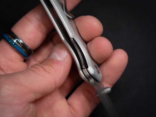Closeup of an Linerlock