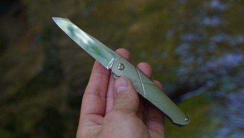 Böker Plus Gent-X Titanium - Reverse Tanto Klinge